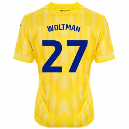 Kandiny Femme Maillot Max Woltman #27 Jaune Tenues Domicile 2024/25 T-Shirt