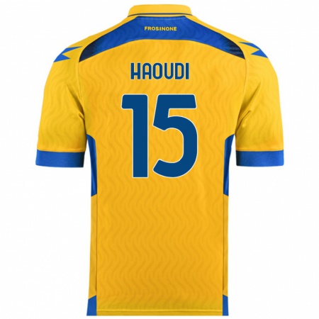 Kandiny Femme Maillot Hamza Haoudi #15 Jaune Tenues Domicile 2024/25 T-Shirt