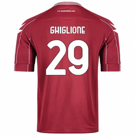 Kandiny Femme Maillot Paolo Ghiglione #29 Bordeaux Tenues Domicile 2024/25 T-Shirt