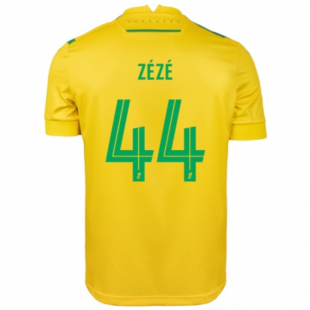 Kandiny Femme Maillot Nathan Zézé #44 Jaune Vert Tenues Domicile 2024/25 T-Shirt