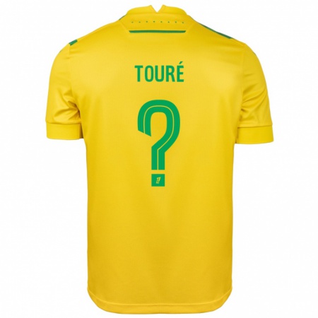 Kandiny Femme Maillot Sankoumba Touré #0 Jaune Vert Tenues Domicile 2024/25 T-Shirt