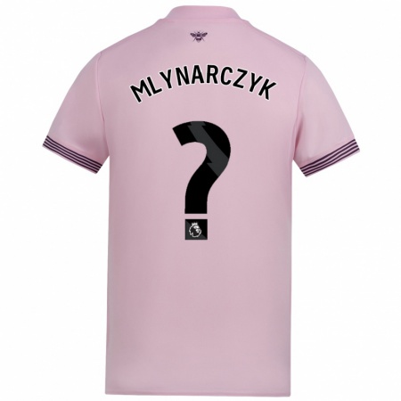 Kandiny Femme Maillot Adam Mlynarczyk #0 Rose Tenues Extérieur 2024/25 T-Shirt