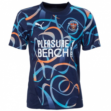 Kandiny Femme Maillot Moesha Lyon #0 Bleu Marine Tenues Extérieur 2024/25 T-Shirt