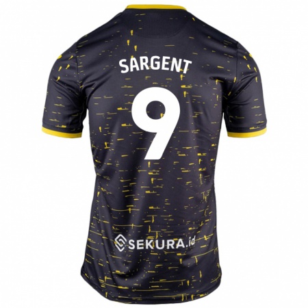 Kandiny Femme Maillot Josh Sargent #9 Noir Jaune Tenues Extérieur 2024/25 T-Shirt