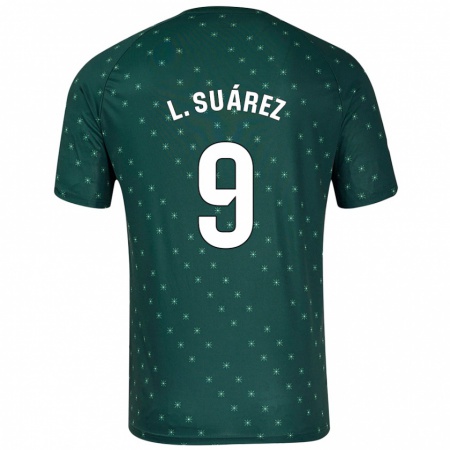 Kandiny Femme Maillot Luis Suárez #9 Vert Foncé Tenues Extérieur 2024/25 T-Shirt