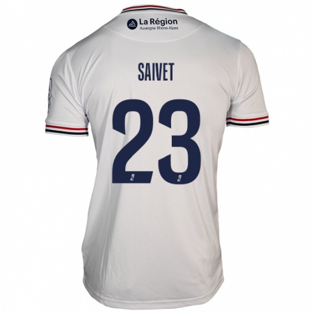 Kandiny Femme Maillot Henri Saivet #23 Blanc Tenues Extérieur 2024/25 T-Shirt